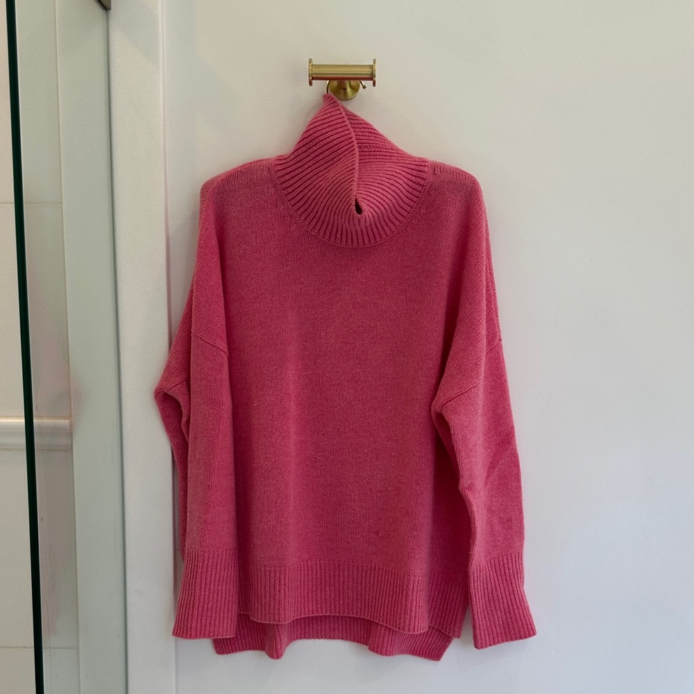 Chic Pink Turtleneck Sweater